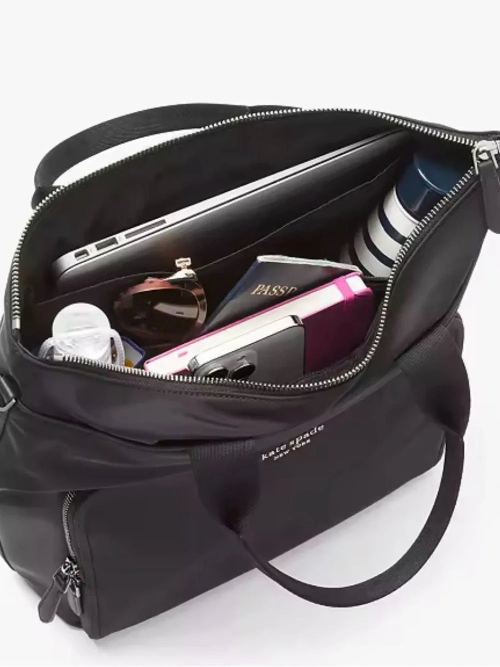 kate spade Black Nylon Convertible Backpack Tote Bag